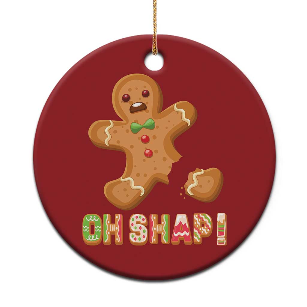 Funny Xmas Gingerbread Christmas Ornament Oh Snap Cookie Baking TS11