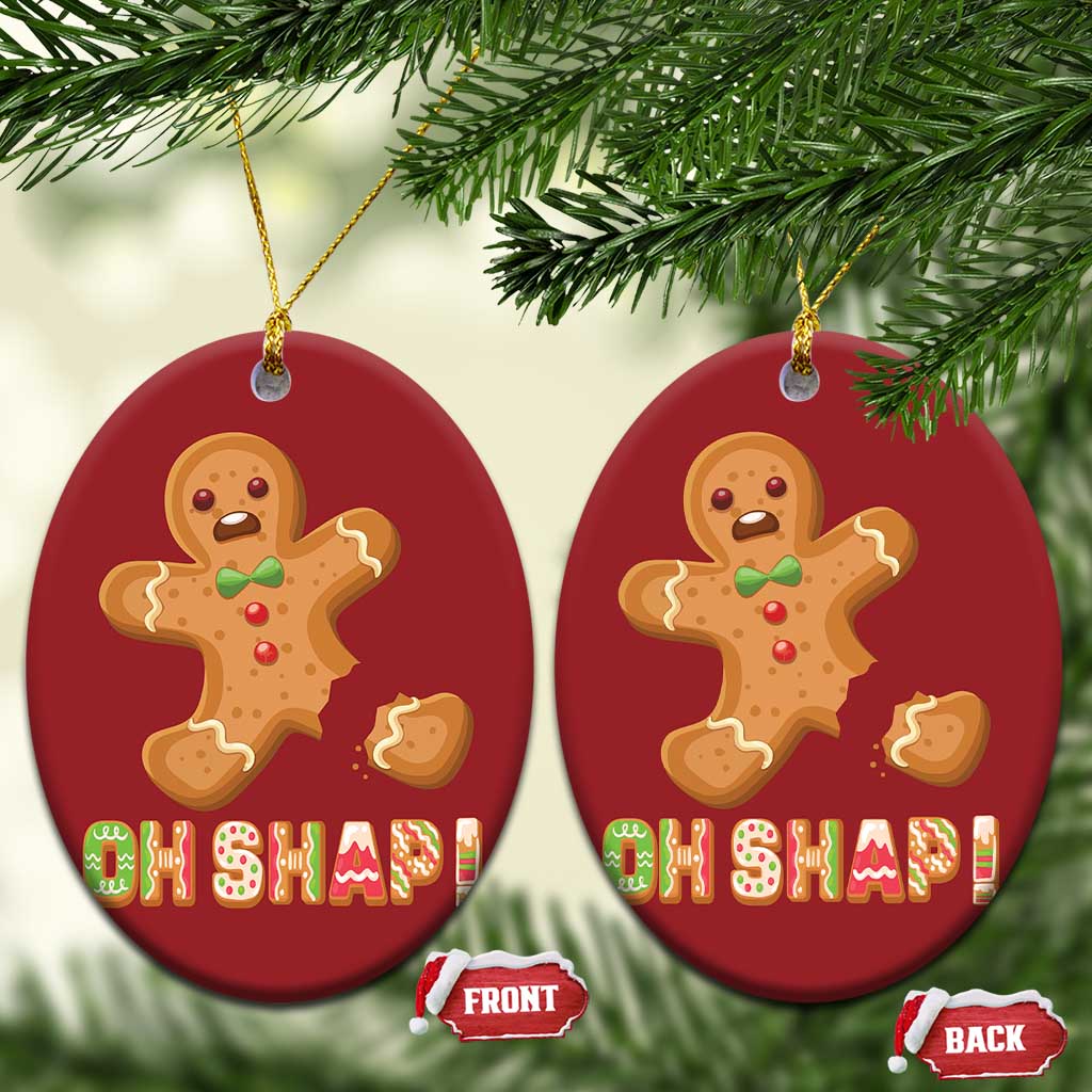 Funny Xmas Gingerbread Christmas Ornament Oh Snap Cookie Baking TS11