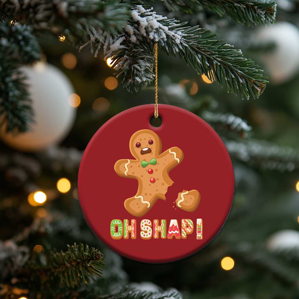 Funny Xmas Gingerbread Christmas Ornament Oh Snap Cookie Baking TS11