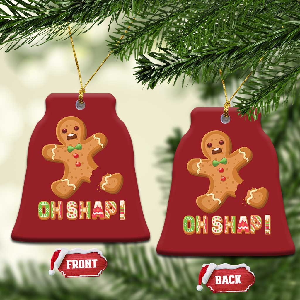 Funny Xmas Gingerbread Christmas Ornament Oh Snap Cookie Baking TS11