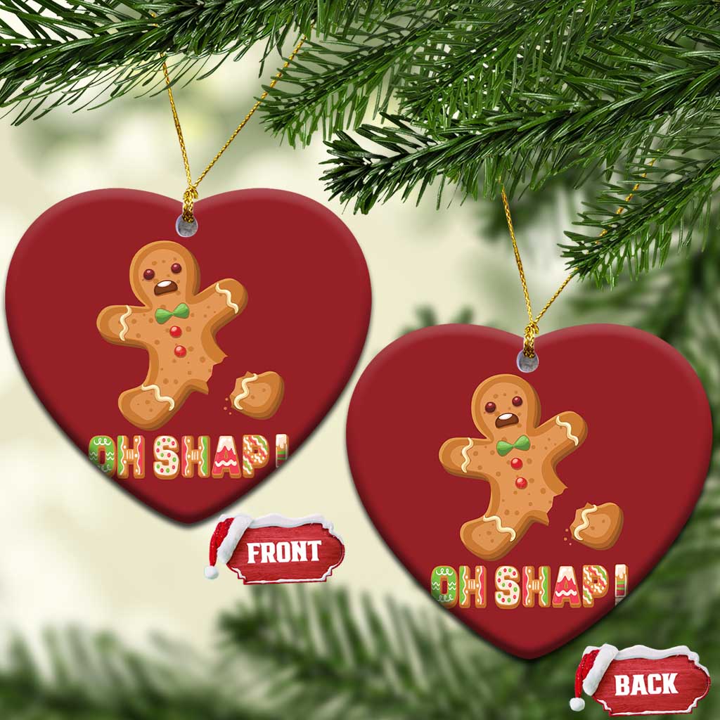 Funny Xmas Gingerbread Christmas Ornament Oh Snap Cookie Baking TS11