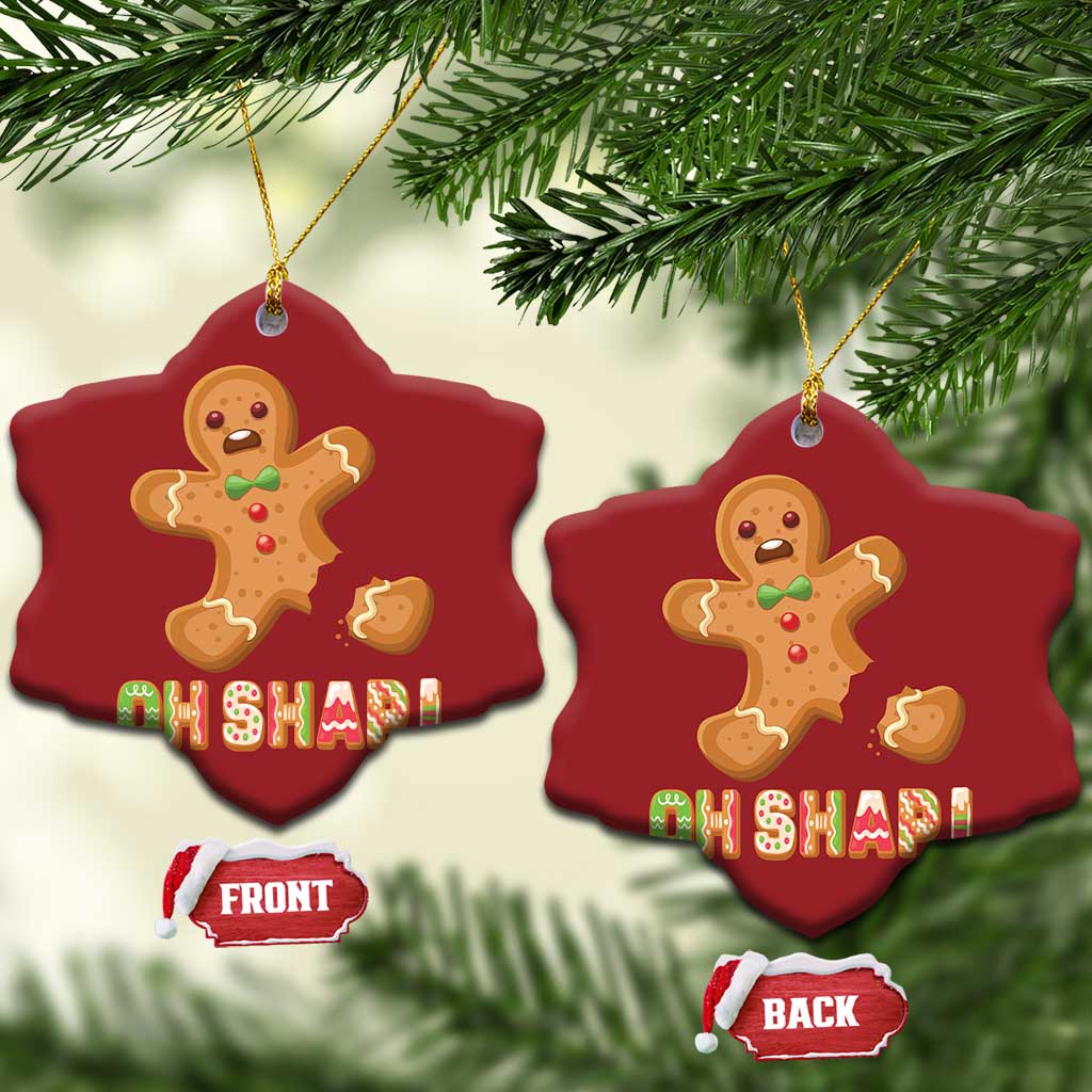 Funny Xmas Gingerbread Christmas Ornament Oh Snap Cookie Baking TS11