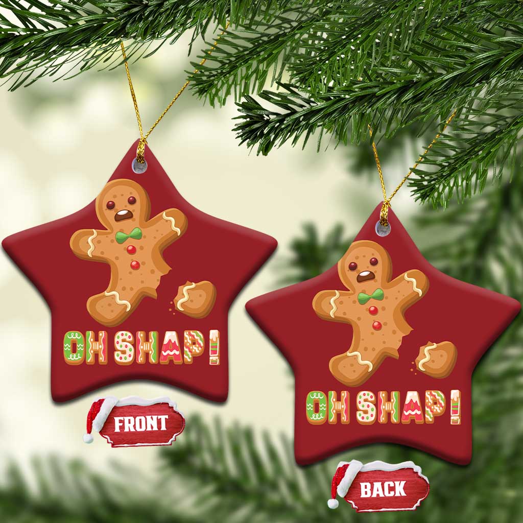 Funny Xmas Gingerbread Christmas Ornament Oh Snap Cookie Baking TS11