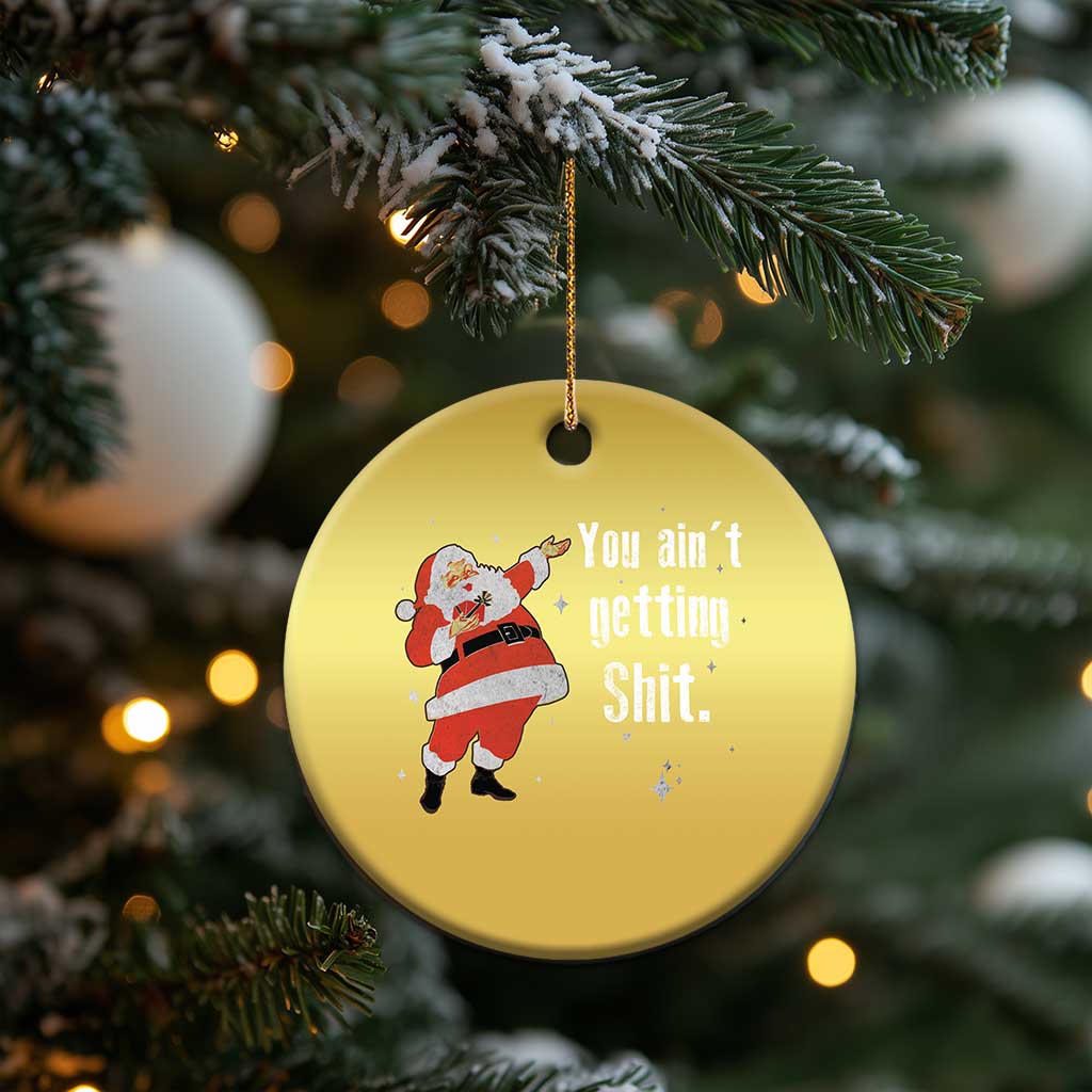 Funny Christmas Santa Christmas Ornament You Ain't Getting Shit Vintage Xmas Santa TS11
