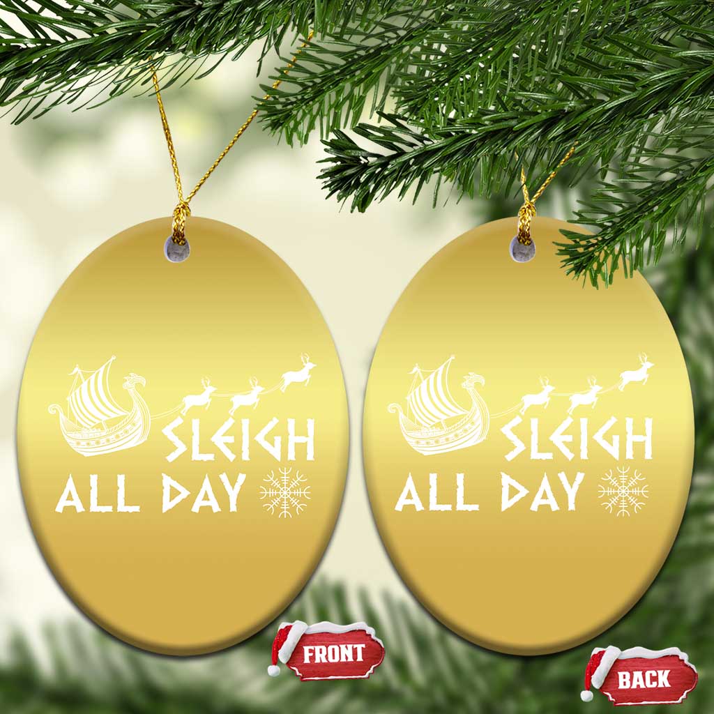 Xmas Viking Christmas Ornament Sleigh All Day Reindeers Longships TS11