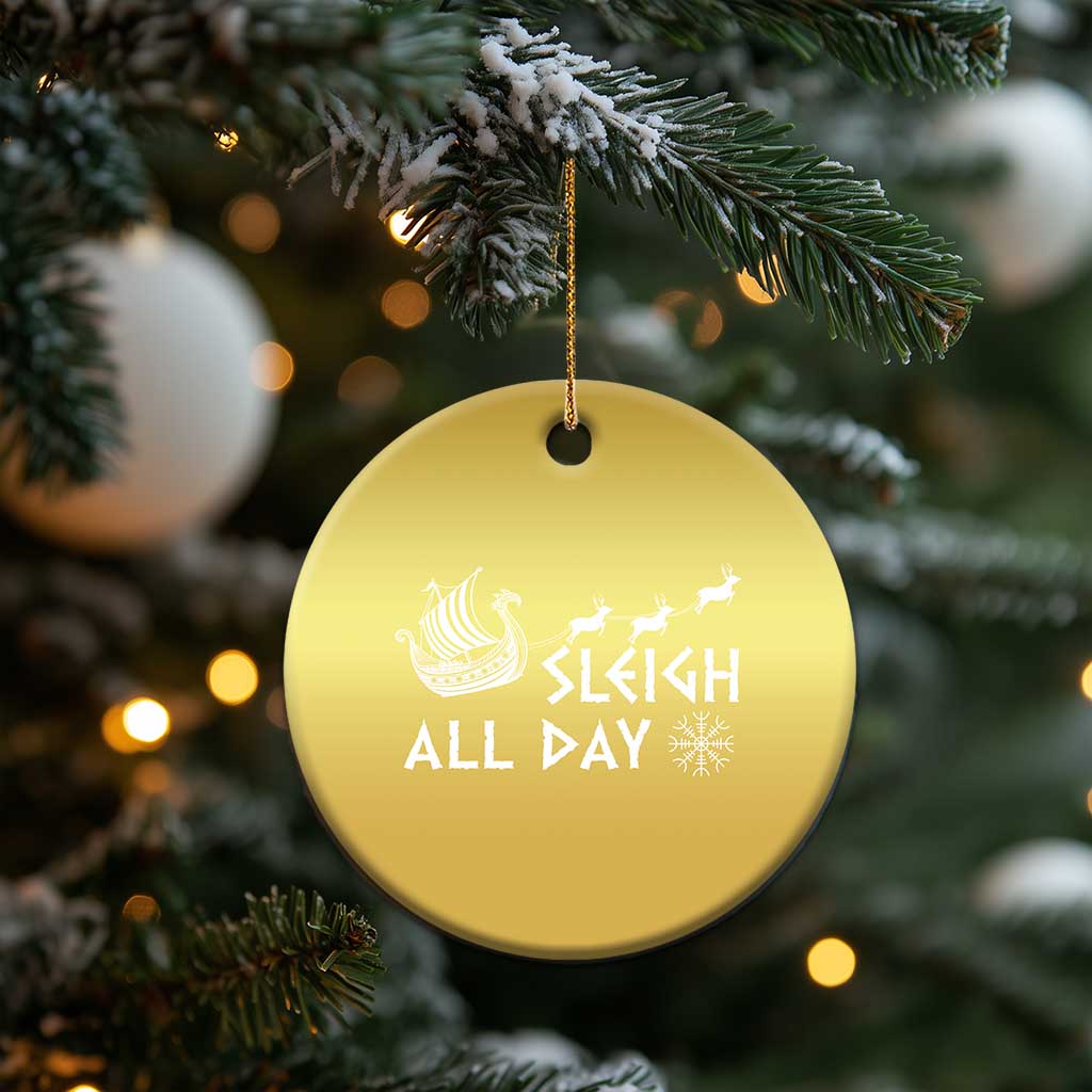 Xmas Viking Christmas Ornament Sleigh All Day Reindeers Longships TS11