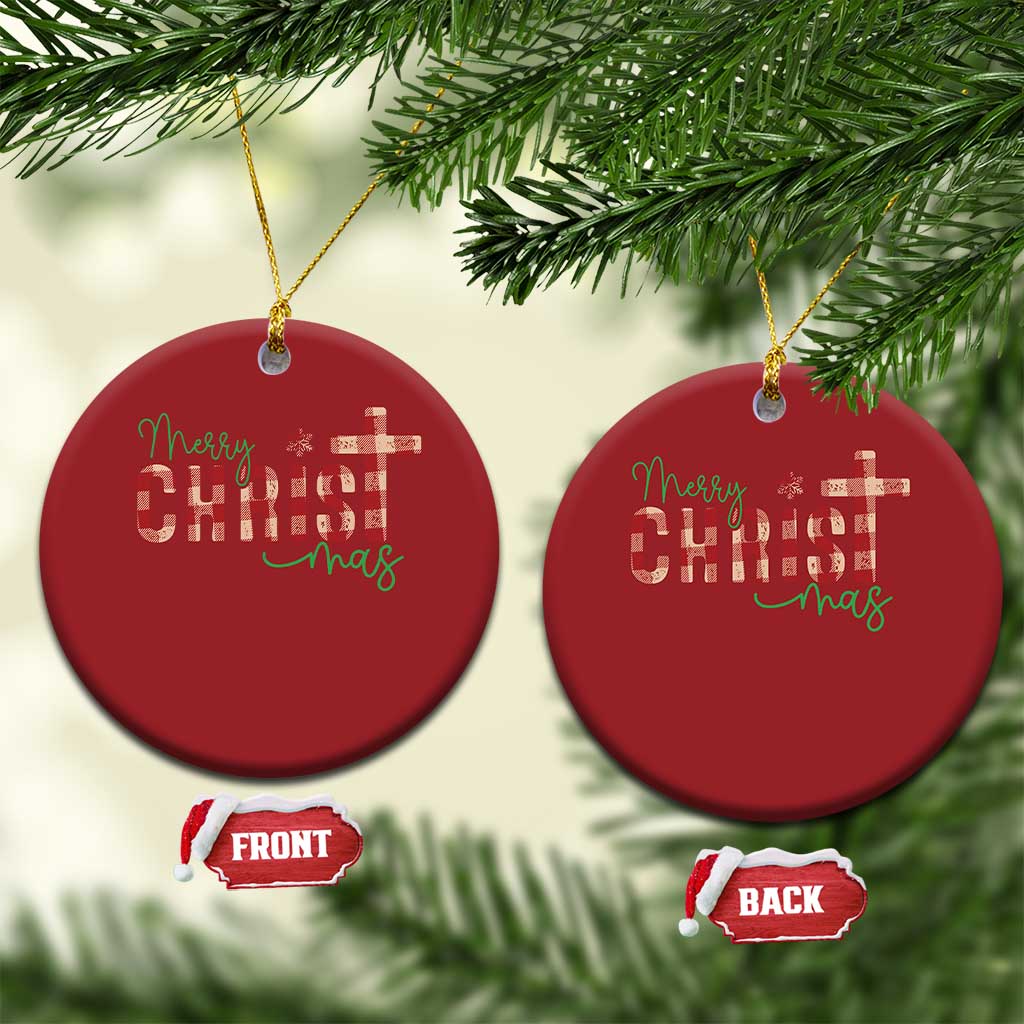 Christian Xmas Christmas Ornament Merry Xmas Cross Faith TS11