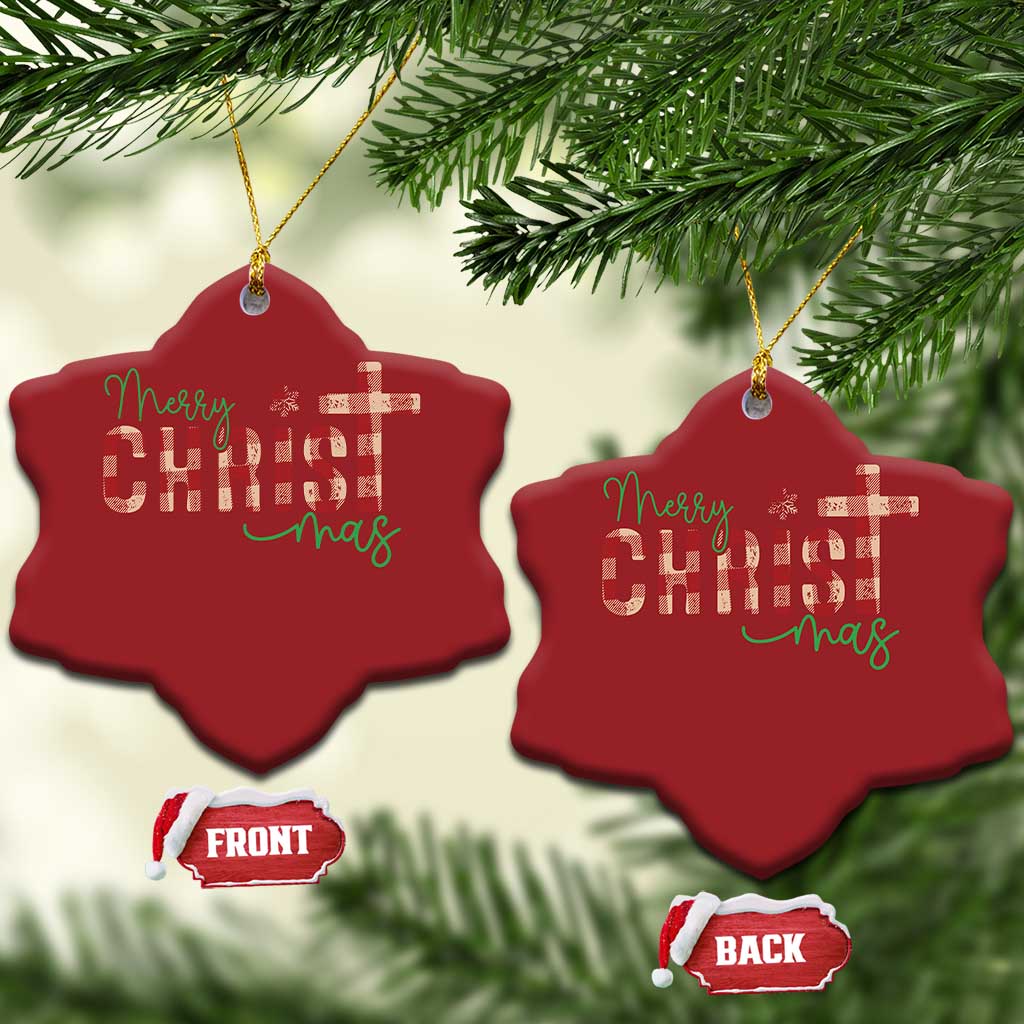 Christian Xmas Christmas Ornament Merry Xmas Cross Faith TS11