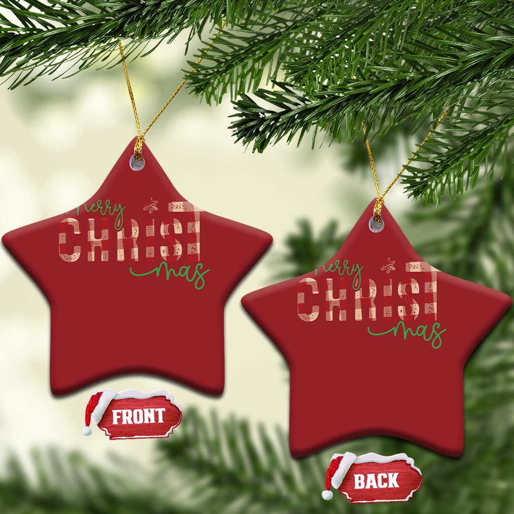 Christian Xmas Christmas Ornament Merry Xmas Cross Faith TS11