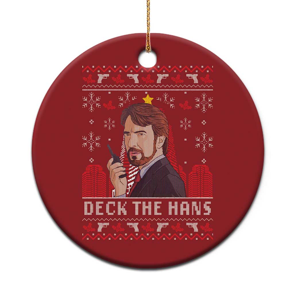 Funny Xmas Nakatomi Plaza Christmas Ornament Deck The Hans TS11