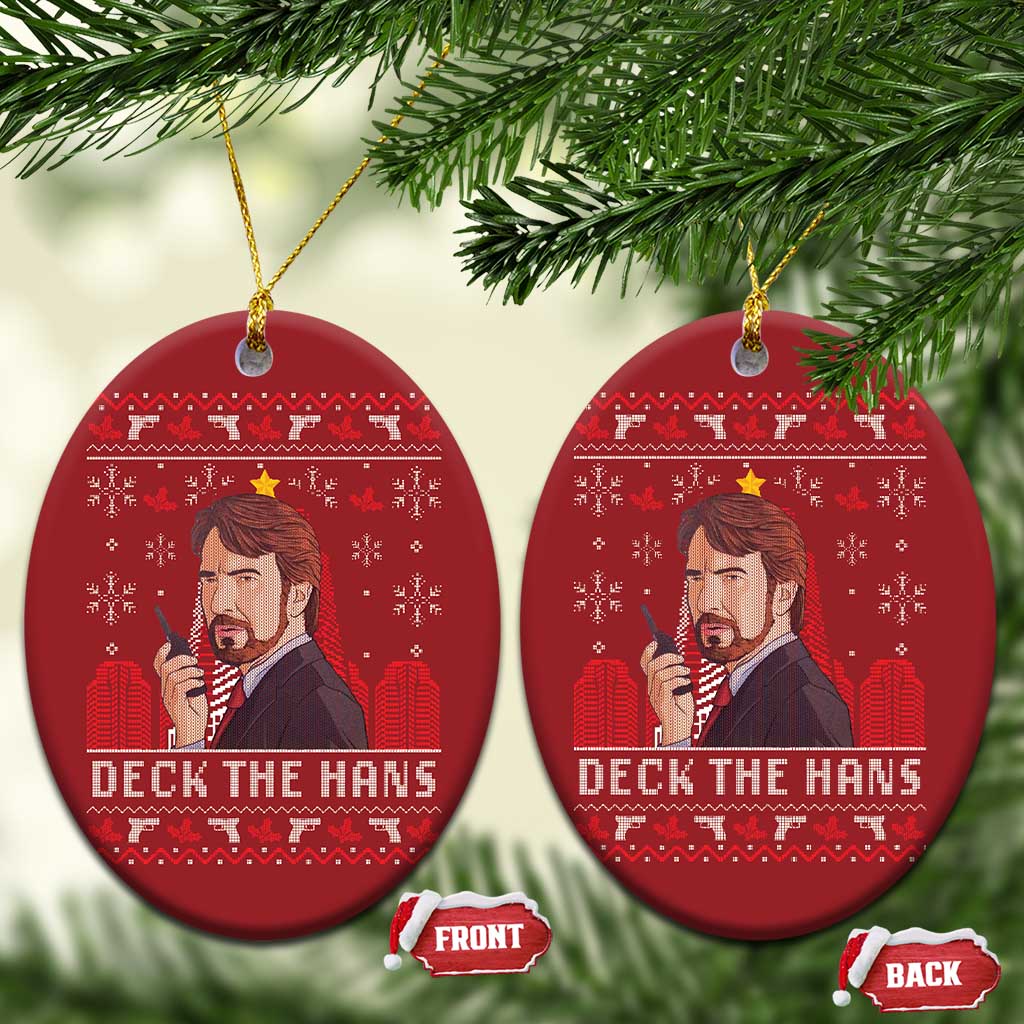 Funny Xmas Nakatomi Plaza Christmas Ornament Deck The Hans TS11