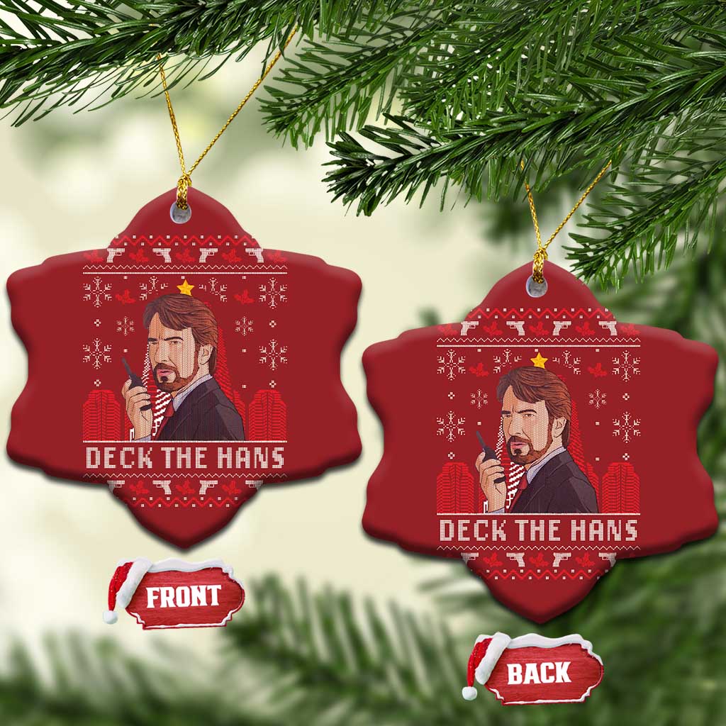 Funny Xmas Nakatomi Plaza Christmas Ornament Deck The Hans TS11