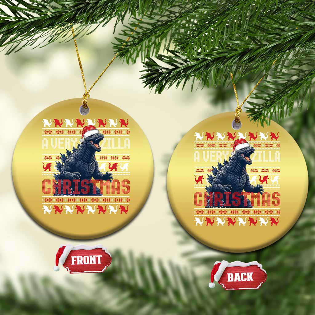 Funny Xmas Santa Godzilla Christmas Ornament A Very Godzilla Xmas Japanese Monster TS11