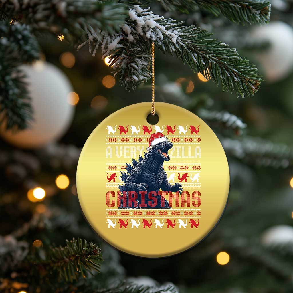 Funny Xmas Santa Godzilla Christmas Ornament A Very Godzilla Xmas Japanese Monster TS11