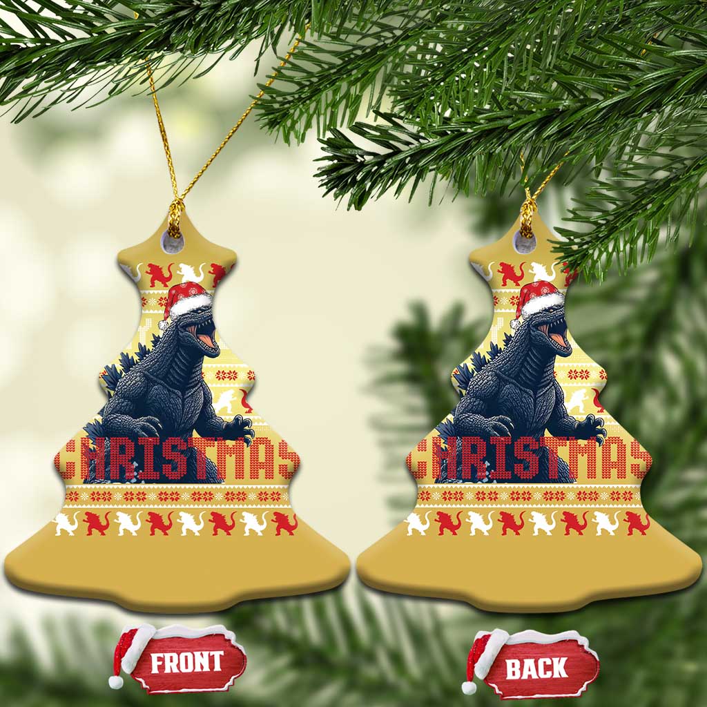 Funny Xmas Santa Godzilla Christmas Ornament A Very Godzilla Xmas Japanese Monster TS11