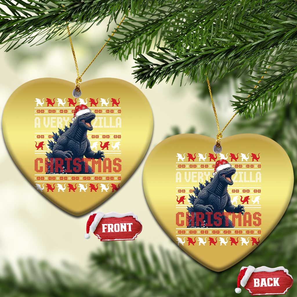 Funny Xmas Santa Godzilla Christmas Ornament A Very Godzilla Xmas Japanese Monster TS11