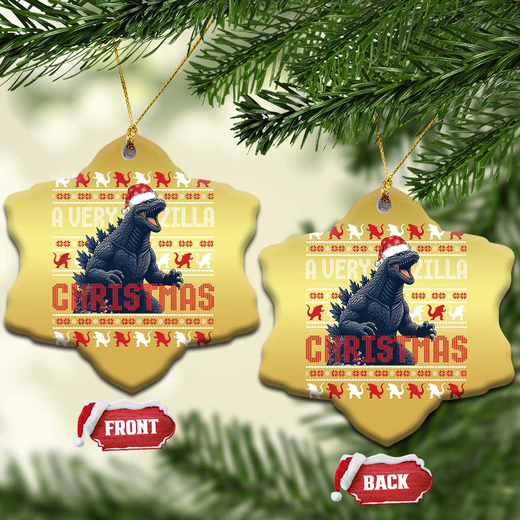 Funny Xmas Santa Godzilla Christmas Ornament A Very Godzilla Xmas Japanese Monster TS11