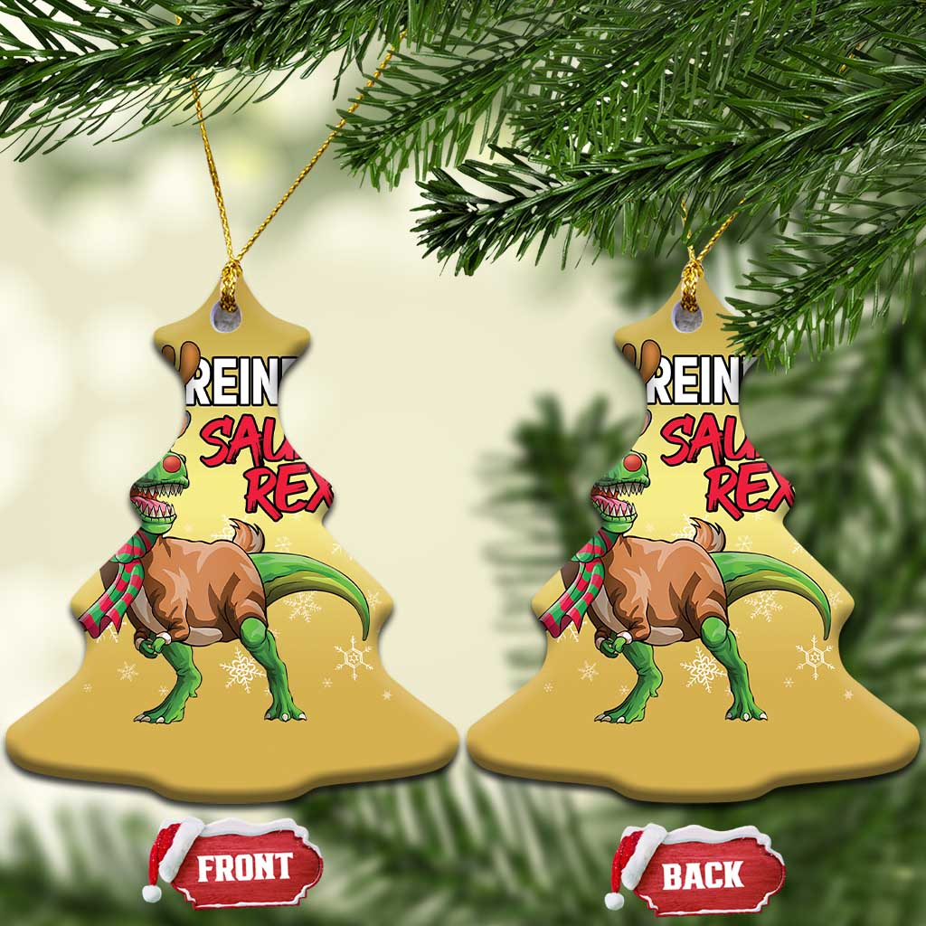 Funny Xmas Rex Dinosaur Christmas Ornament Reindeer Saurus Rex Xmas Dinosaur TS11