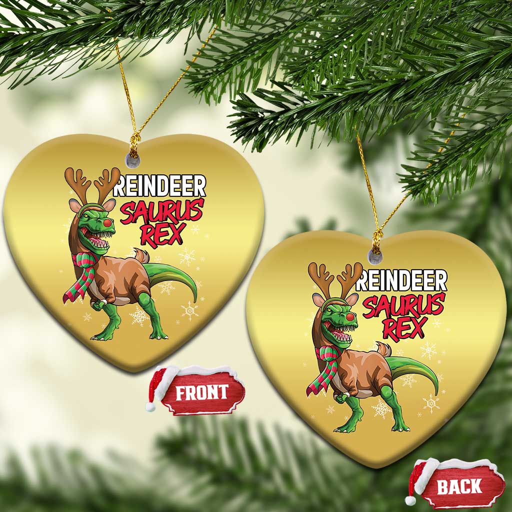 Funny Xmas Rex Dinosaur Christmas Ornament Reindeer Saurus Rex Xmas Dinosaur TS11
