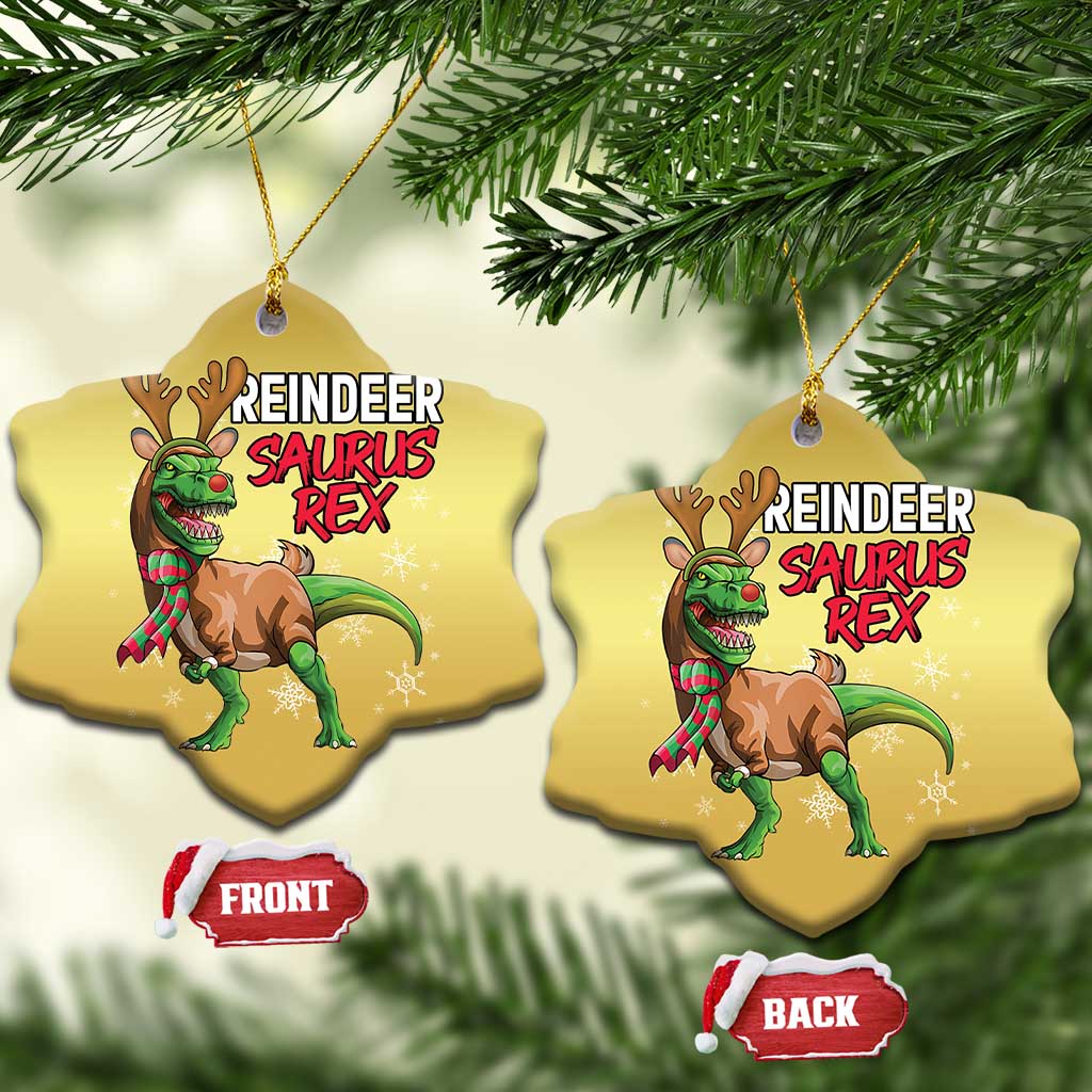 Funny Xmas Rex Dinosaur Christmas Ornament Reindeer Saurus Rex Xmas Dinosaur TS11
