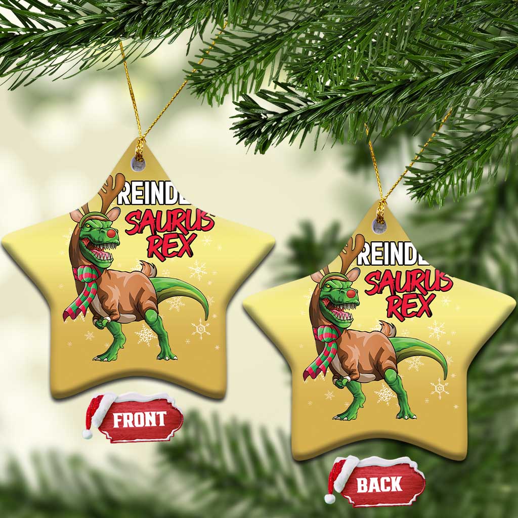 Funny Xmas Rex Dinosaur Christmas Ornament Reindeer Saurus Rex Xmas Dinosaur TS11