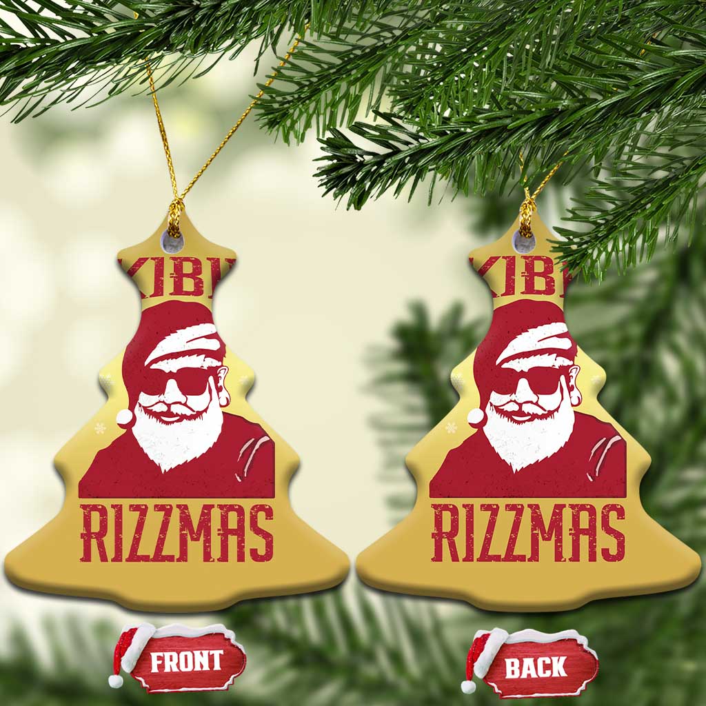 Funny Xmas Santa Christmas Ornament Skibidi Rizzmas Vintage Charisma Rizz Santa Claus TS11