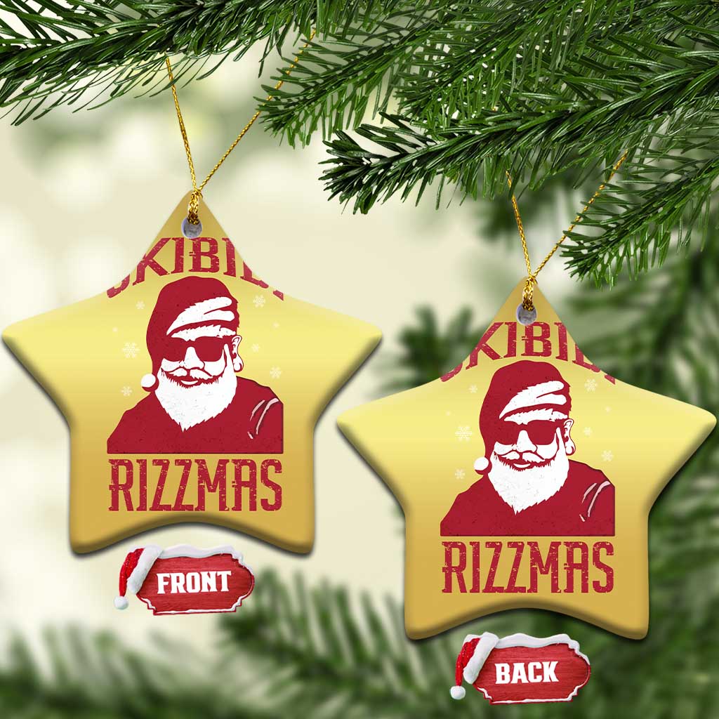 Funny Xmas Santa Christmas Ornament Skibidi Rizzmas Vintage Charisma Rizz Santa Claus TS11