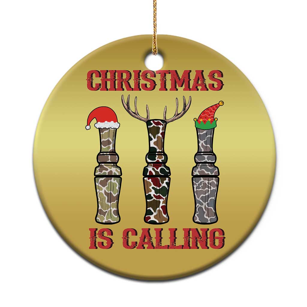 Funny Xmas Hunting Christmas Ornament Xmas Is Calling Camouflage Hunting Whistle TS11