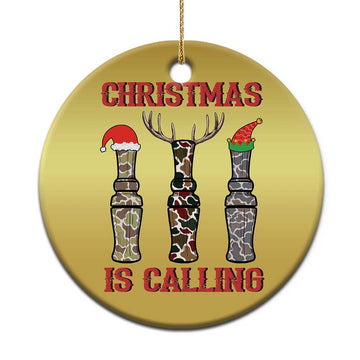 Funny Xmas Hunting Christmas Ornament Xmas Is Calling Camouflage Hunting Whistle TS11