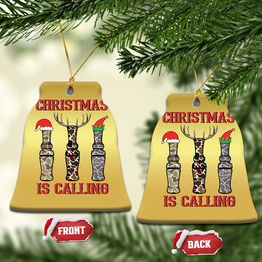 Funny Xmas Hunting Christmas Ornament Xmas Is Calling Camouflage Hunting Whistle TS11