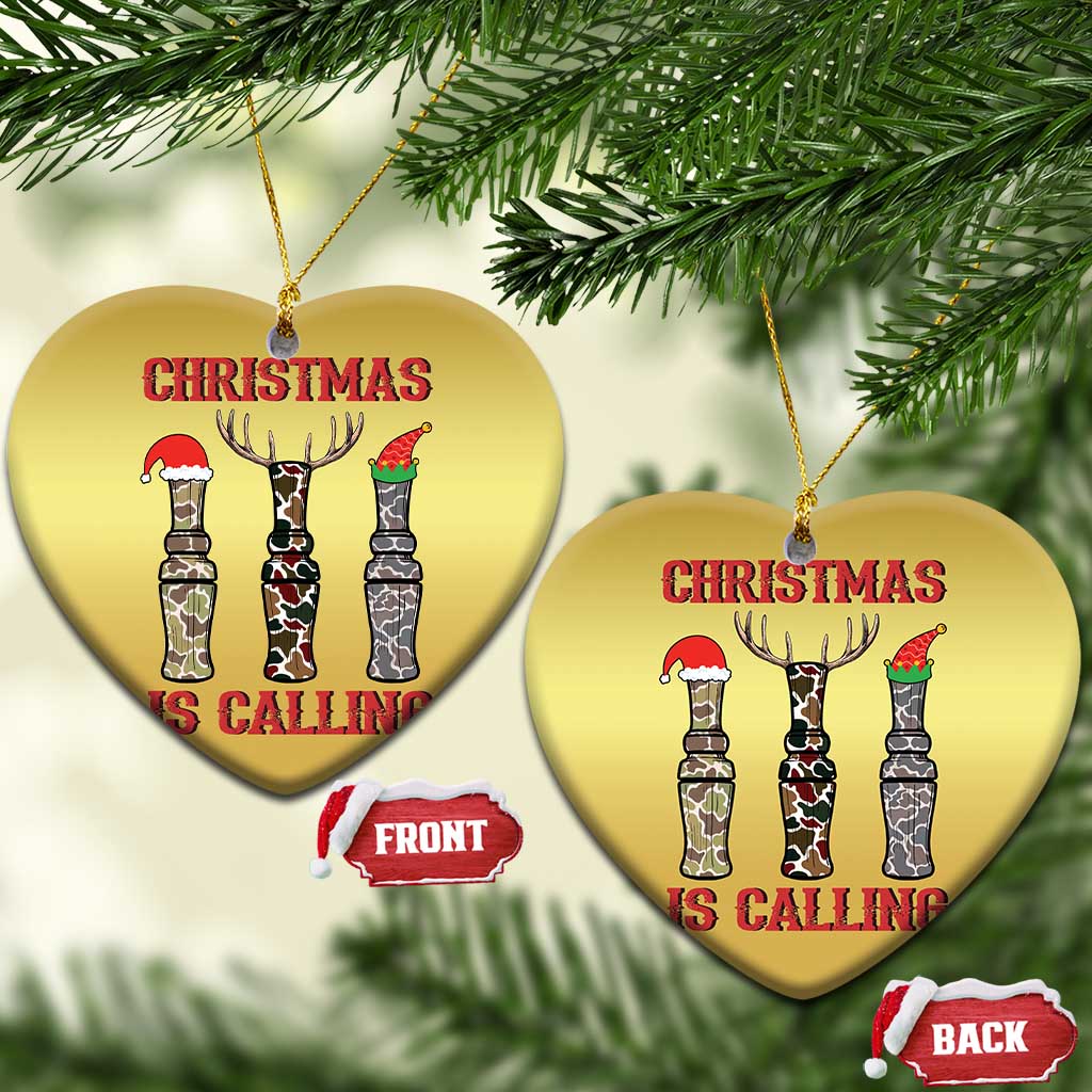 Funny Xmas Hunting Christmas Ornament Xmas Is Calling Camouflage Hunting Whistle TS11