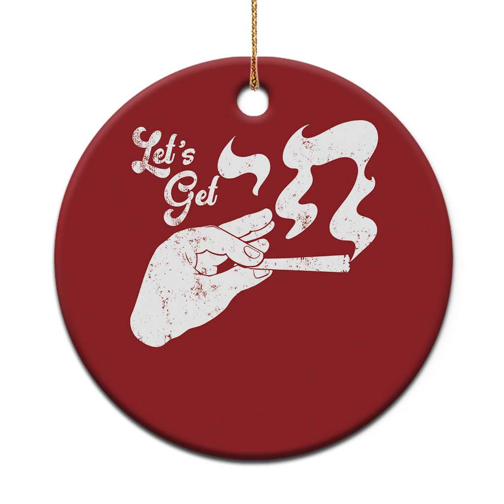 Funny Hebrew Christmas Ornament Let's Get Chai Jewish Vintage Cigarette TS11
