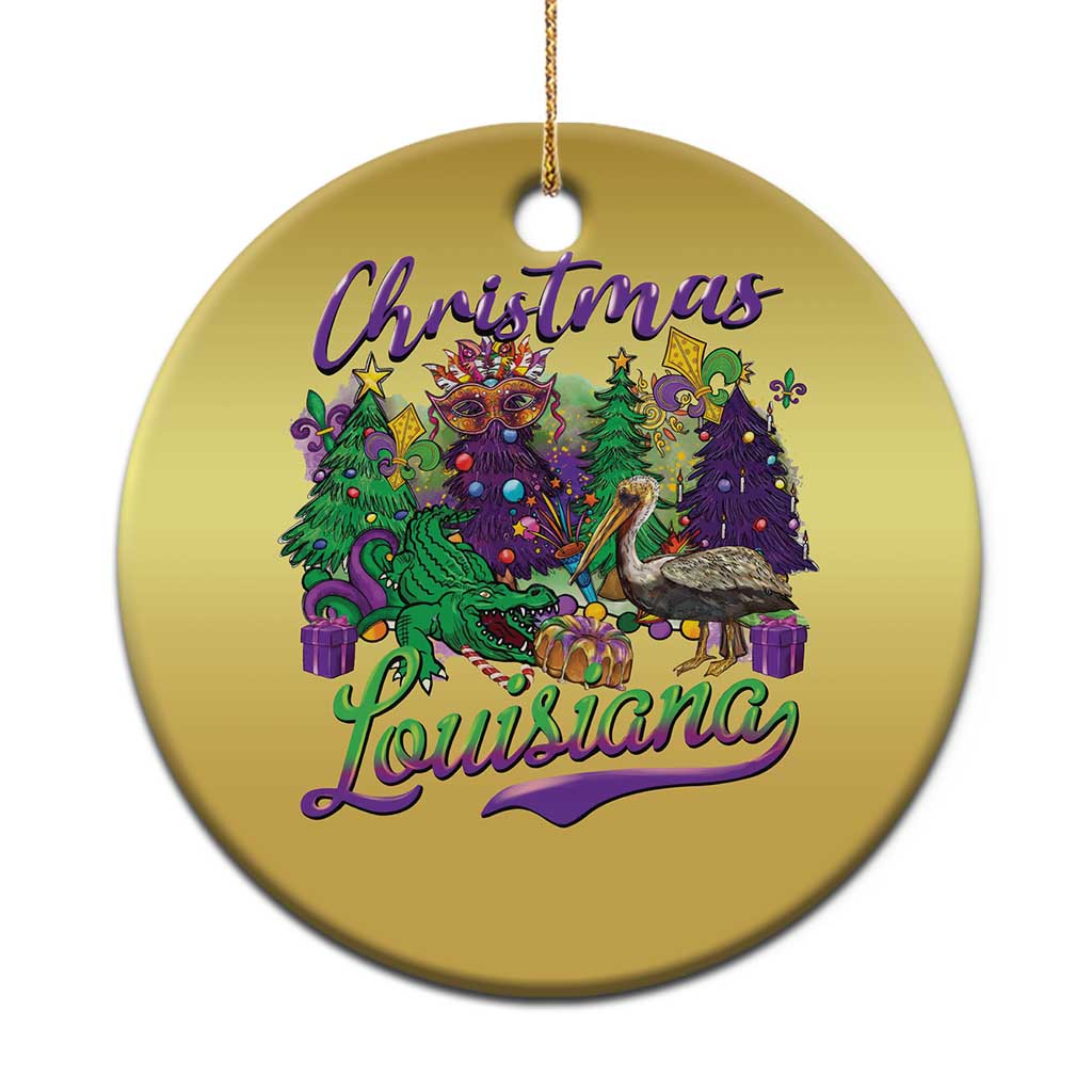 Xmas Cajun Louisiana Saint Symbol Alligator Pelican Xmas Tree Christmas Ornament TS11