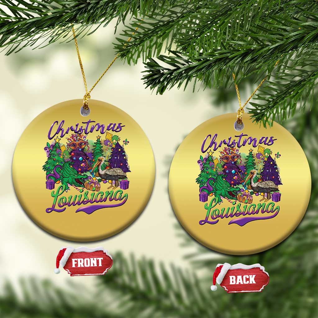 Xmas Cajun Louisiana Saint Symbol Alligator Pelican Xmas Tree Christmas Ornament TS11