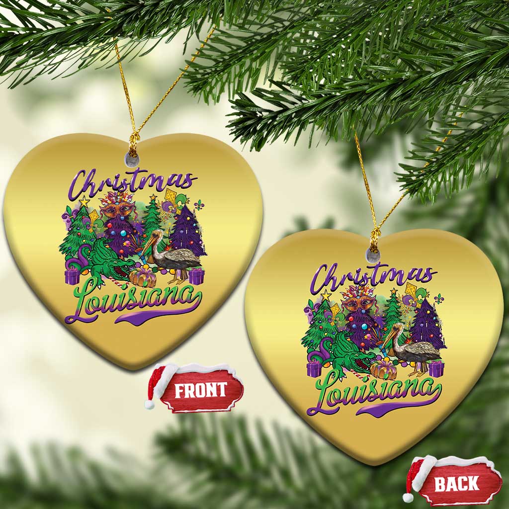 Xmas Cajun Louisiana Saint Symbol Alligator Pelican Xmas Tree Christmas Ornament TS11