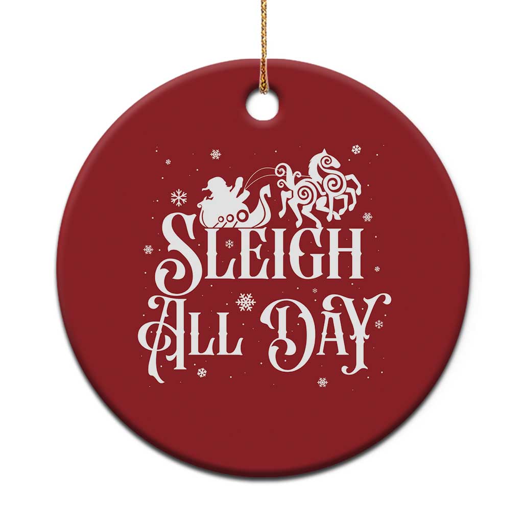 Funny Xmas Viking Christmas Ornament Sleigh All Day Sleipnir Longship Santa TS11