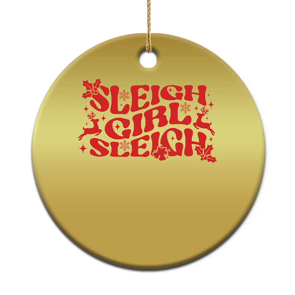 Funny Christmas Christmas Ornament Sleigh Girl Sleigh Reindeer TS11