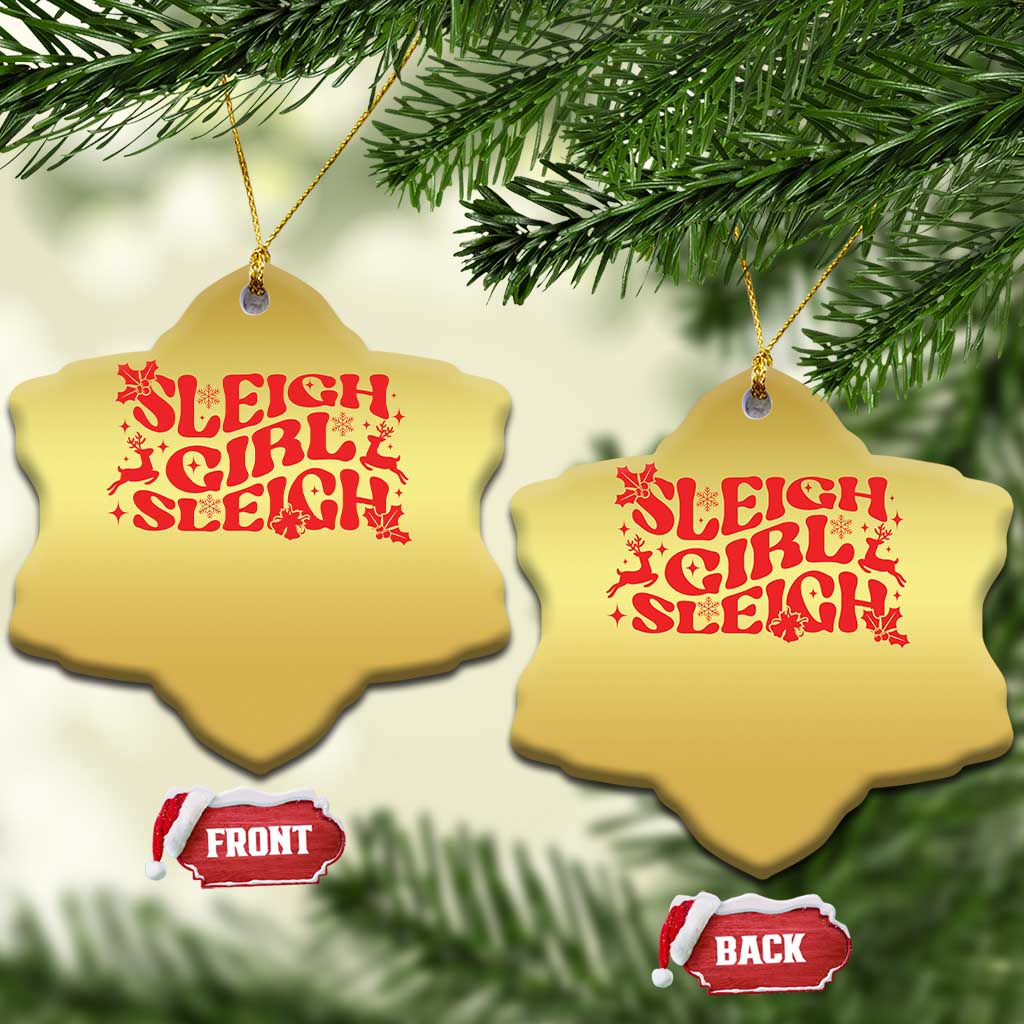 Funny Christmas Christmas Ornament Sleigh Girl Sleigh Reindeer TS11