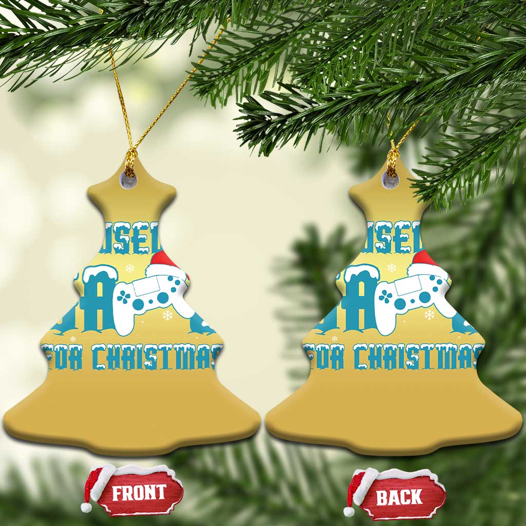 Funny Xmas Gamers Christmas Ornament I Paused My Game For Christmas Snowy Santa Hat TS11