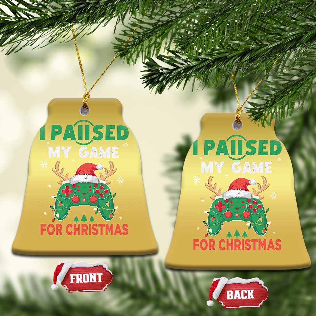 Funny Xmas Gamers Christmas Ornament I Paused My Game For Christmas Santa Hat TS11