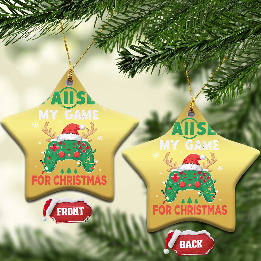 Funny Xmas Gamers Christmas Ornament I Paused My Game For Christmas Santa Hat TS11