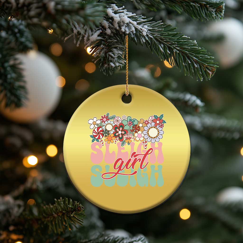 Sleigh Girl Sleigh Christmas Ornament Christmas Retro Groove Slay Girl TS11