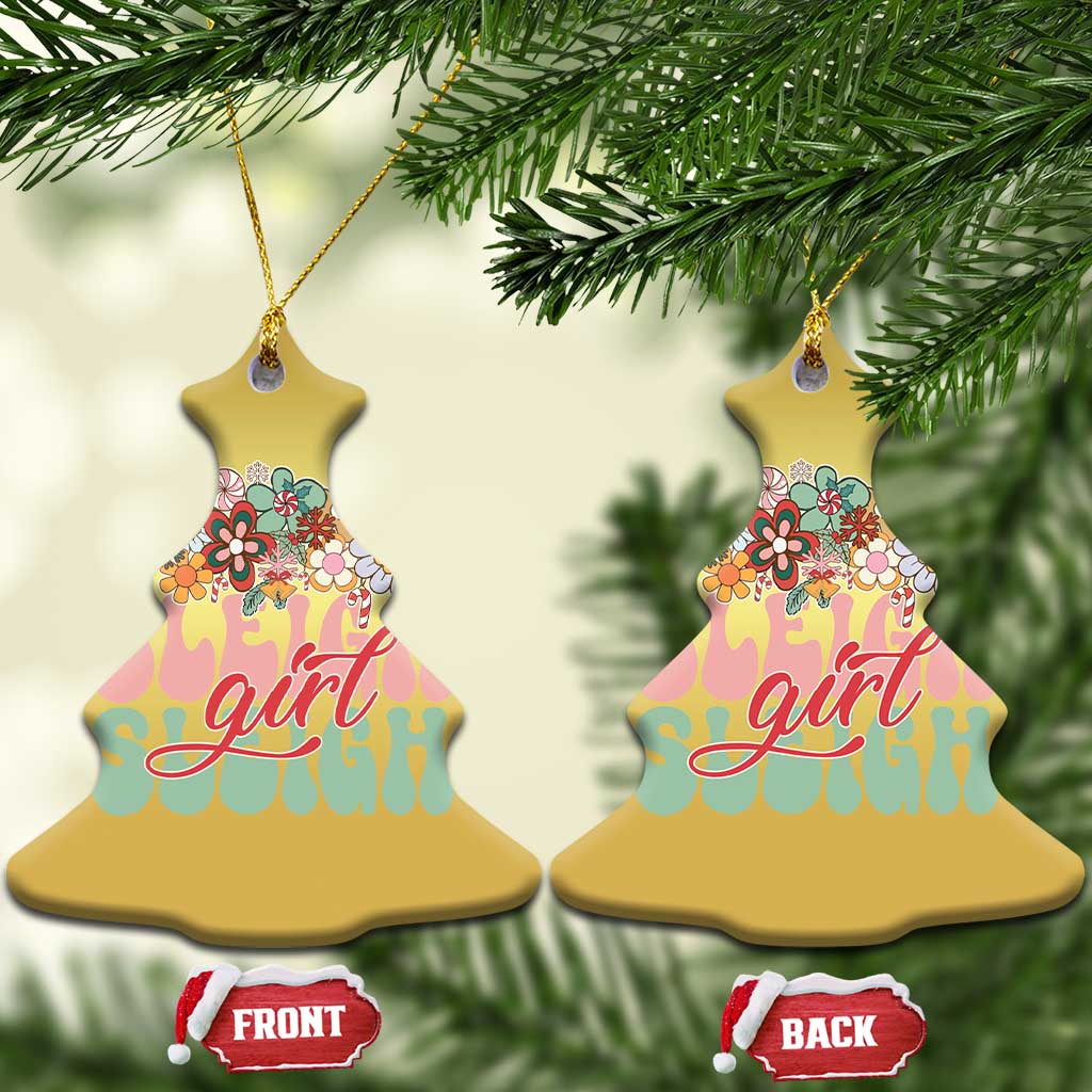 Sleigh Girl Sleigh Christmas Ornament Christmas Retro Groove Slay Girl TS11
