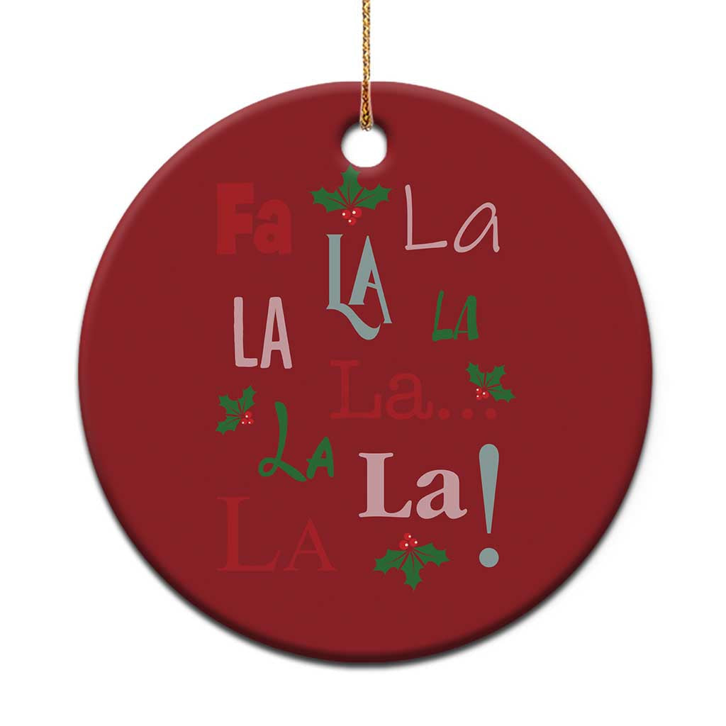 Funny Fa La La 8 Xmas Carol Song Christmas Ornament Holiday Mistletoe TS11