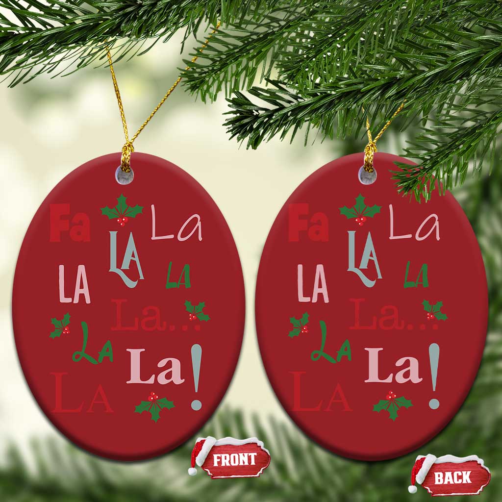 Funny Fa La La 8 Xmas Carol Song Christmas Ornament Holiday Mistletoe TS11