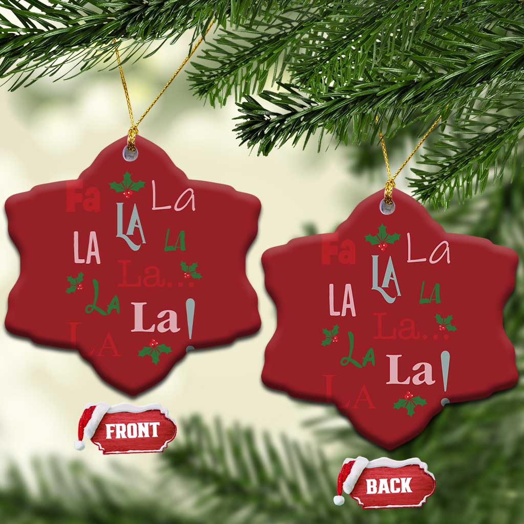 Funny Fa La La 8 Xmas Carol Song Christmas Ornament Holiday Mistletoe TS11