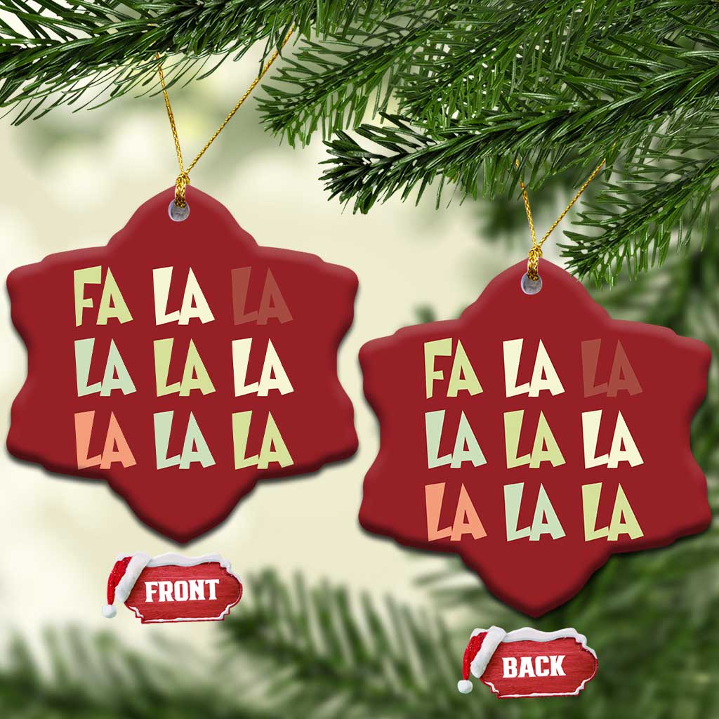 Funny Fa La La 8 Xmas Carol Song Holiday Christmas Ornament TS11