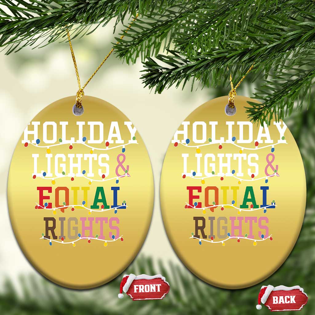 Funny Feminist LGBT Xmas Christmas Ornament Holiday Lights And Equal Rights Led Lights TS11