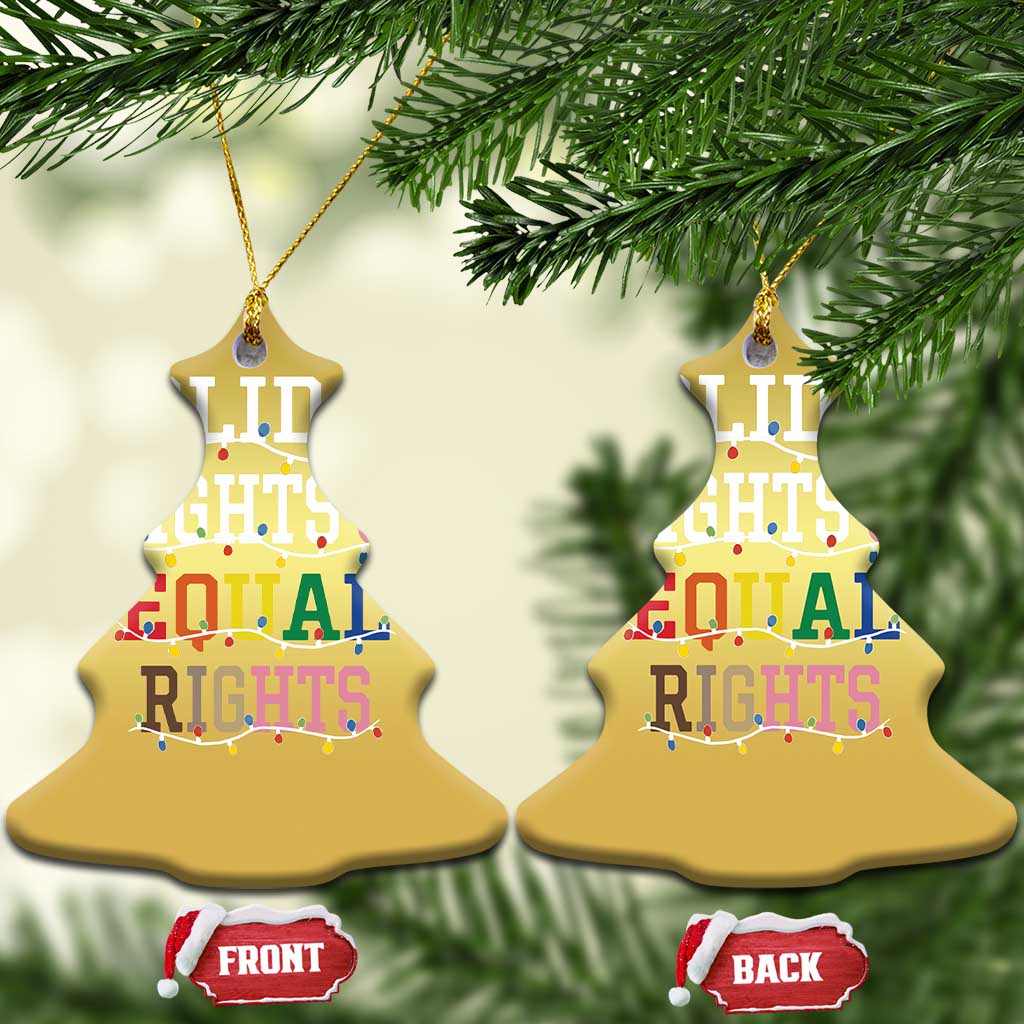 Funny Feminist LGBT Xmas Christmas Ornament Holiday Lights And Equal Rights Led Lights TS11