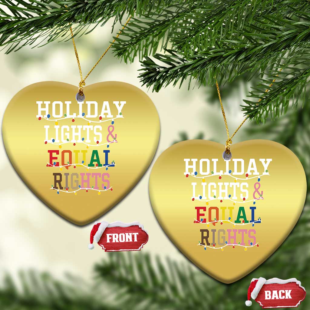 Funny Feminist LGBT Xmas Christmas Ornament Holiday Lights And Equal Rights Led Lights TS11
